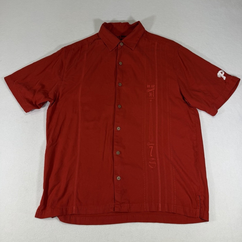 Tommy Bahama Philadelphia Phillies Game 7 Box Seat Admission 1 Shirt Mens Medium